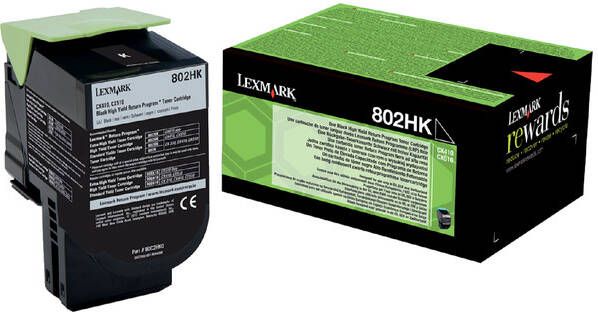 Lexmark Tonercartridge 80C2HK0 prebate zwart HC