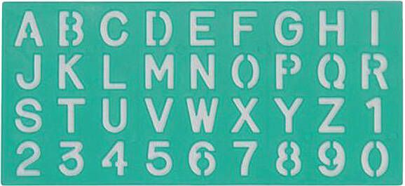 Linex Lettersjabloon 30mm hoofdletters letters cijfers