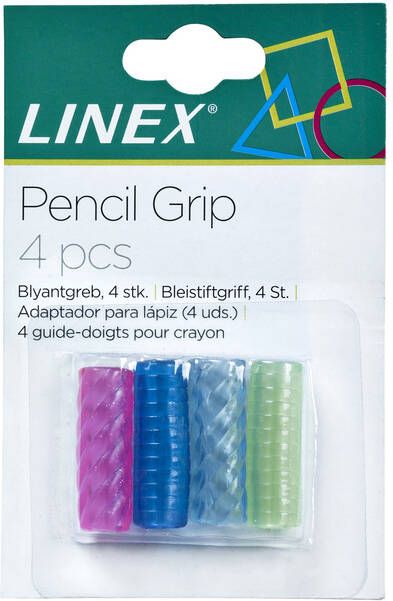 Linex Pen en potlood grip 4 st ass