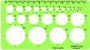 Linex cirkelsjabloon 1 35 mm met 22 cirkels en uitlijnmarkering - Thumbnail 2