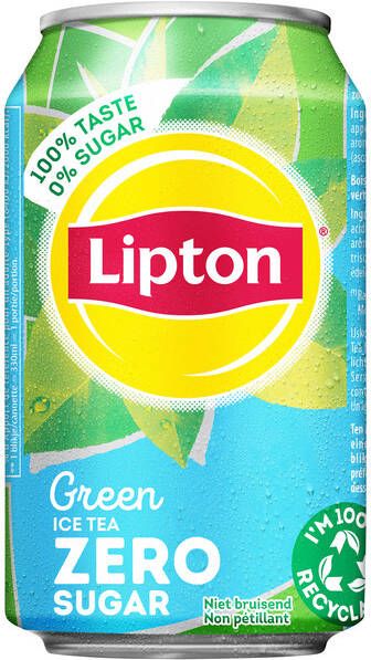 Lipton Frisdrank Ice Tea Green zero blikje 0.33L
