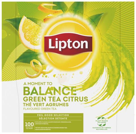 Lipton Thee Balance green tea citrus 100x1.5gr