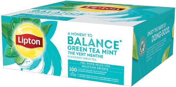 Lipton Thee Green tea mint met envelop 100stuks