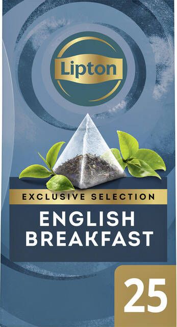 Lipton Thee Exclusive English Breakfast 25 piramidezakjes
