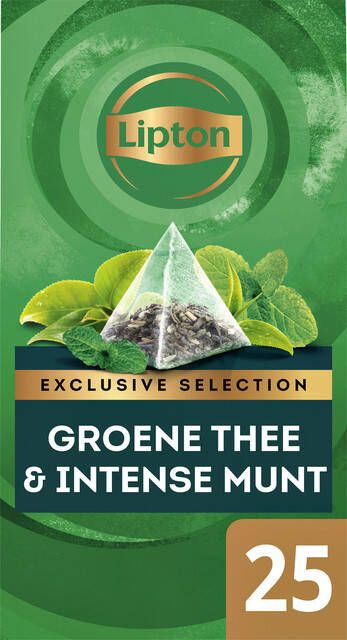 Lipton Tea Company Lipton thee Groene Thee Munt Exclusive Selection doos van 25 zakjes