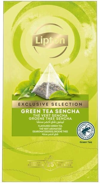 Lipton Thee Exclusive Groene thee Sencha 25 piramidezakjes