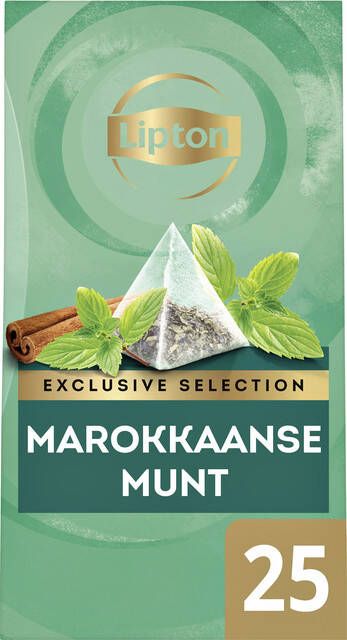 Lipton Thee Exclusive Marokkaanse Munt 25 piramidezakjes