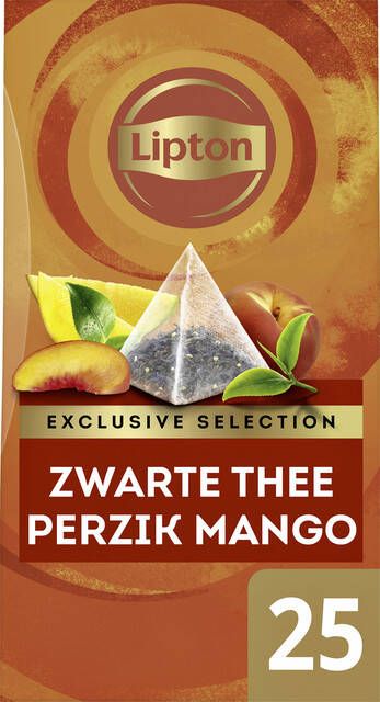 Lipton Thee Exclusive Perzik Mango 25 piramidezakjes