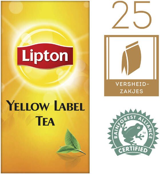Lipton Tea Company Lipton thee Yellow Label Squeezable doos van 25 zakjes