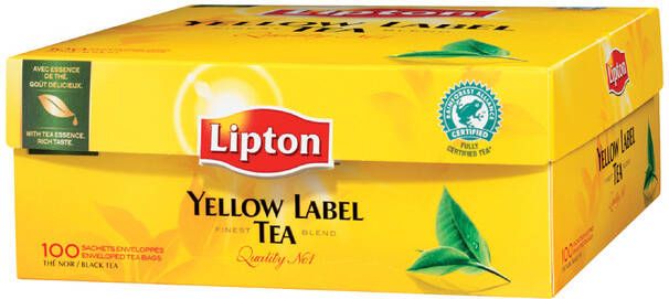 Lipton Thee Yellow label zonder envelop 100stuks