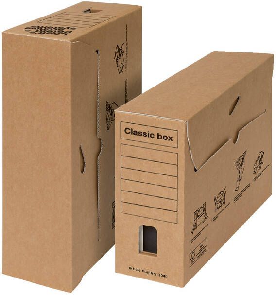 Loeffs Loeff&apos;s Classic box archiefdoos ft 370 x 260 x 115 mm bruin PK50