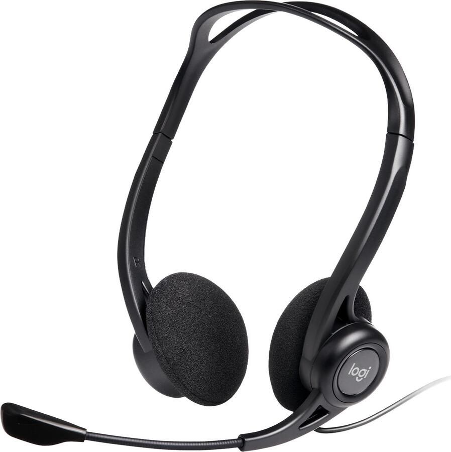 Logitech 960 Headset Bedraad Hoofdband Oproepen muziek USB Type-A Zwart