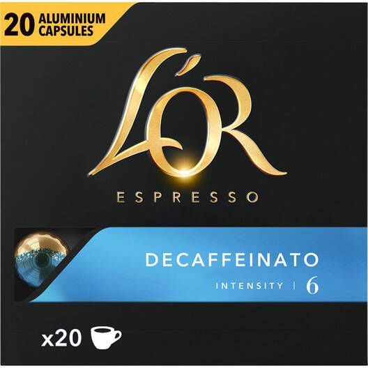 L'or Koffiecups Douwe Egberts Espresso Decaffeinato 20 stuks