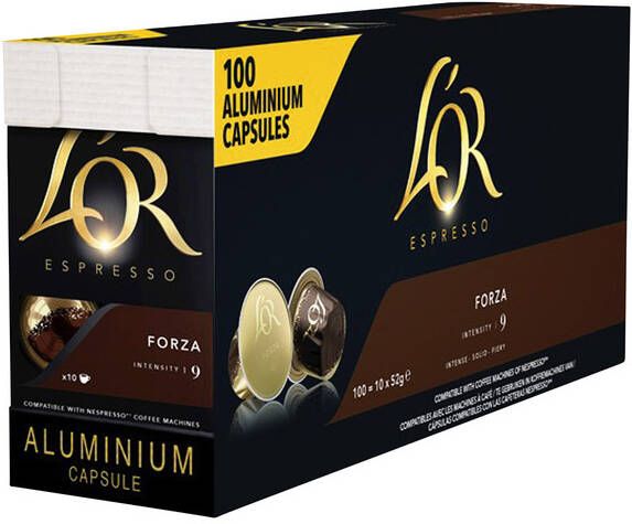 L'or Koffiecups espresso Forza 100st