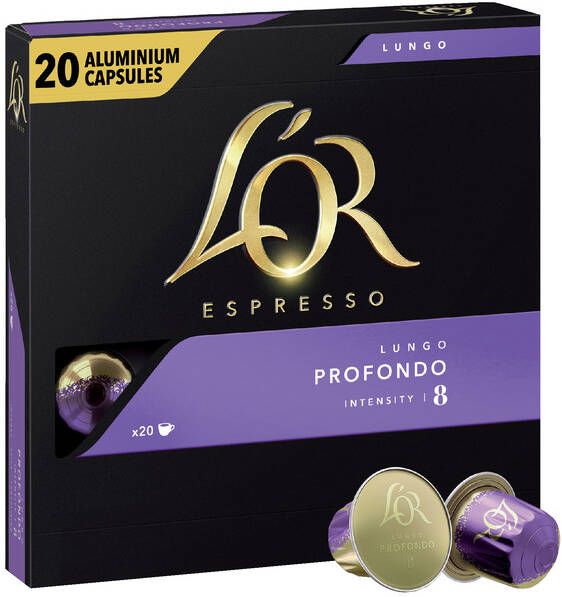L'or Koffiecups espresso Lungo Profondo 20st