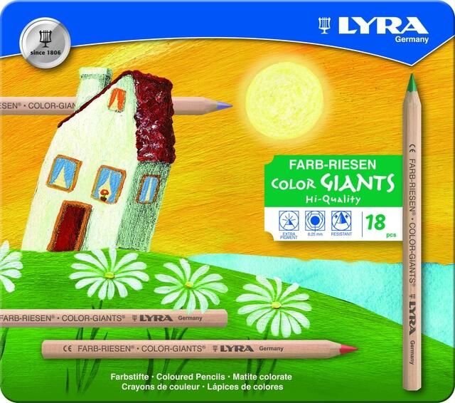 Lyra Kleurpotlood Color Giants Nature blik ?? 18 kleuren