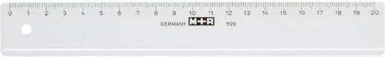 M&R Liniaal M+R 1120 200mm plastic transparant
