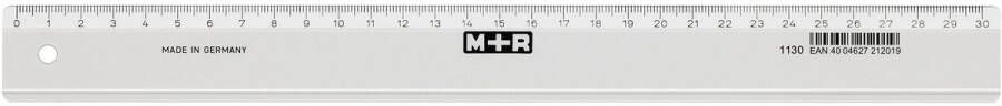 M&R Liniaal M R 1130 300mm plastic transparant