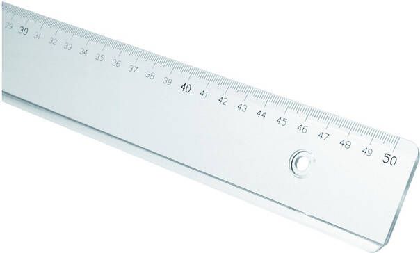 M&R Liniaal M R 1150 500mm plastic transparant