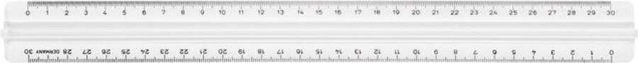 M&R Liniaal M R 1330 300mm met handgreep transparant