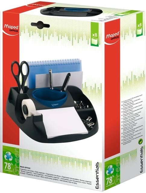 Maped Bureau organizer Essentials Green Maxi met 8 vakken zwart