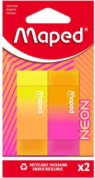 Maped Gum Neon setà 2 stuks assorti