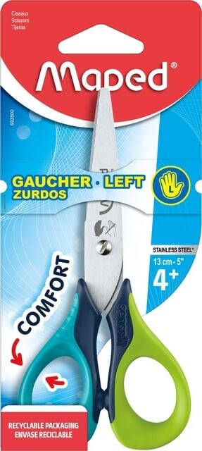 Maped schaar Sensoft 13 cm voor linkshandigen met afgeronde punt