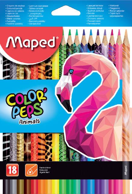 Maped Kleurpotlood Color'Peps Animals set Ã¡ 18 kleuren