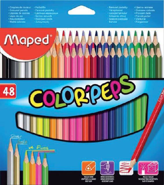 Maped Kleurpotlood Color'Peps set Ã¡ 48 kleuren