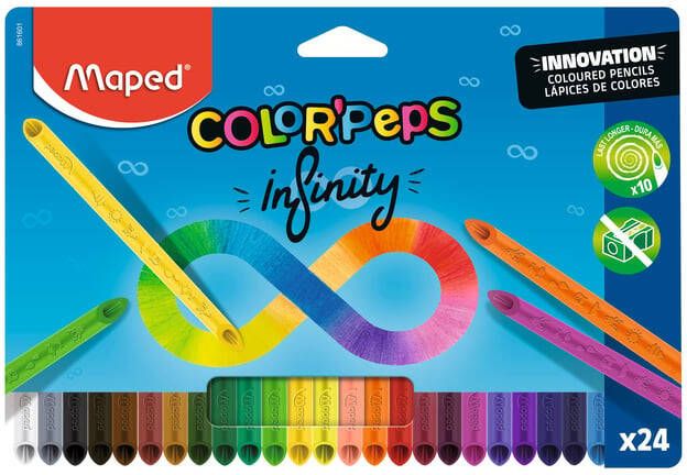 Maped Kleurpotlood Color'Peps Infinity set Ã  24 kleuren