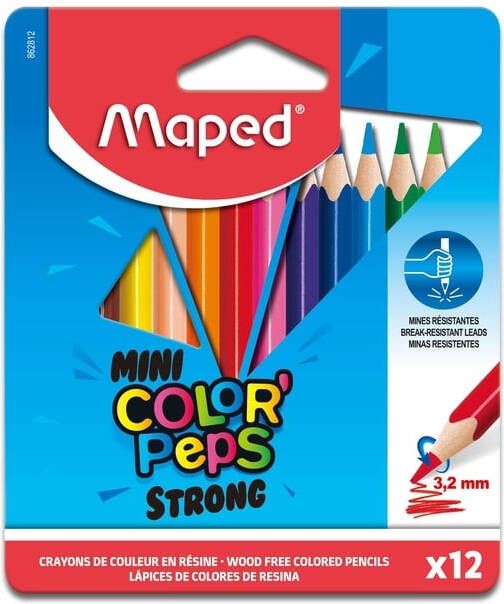 Maped kleurpotlood Color&apos;Peps Mini Strong 12 potloden in een kartonnen etui