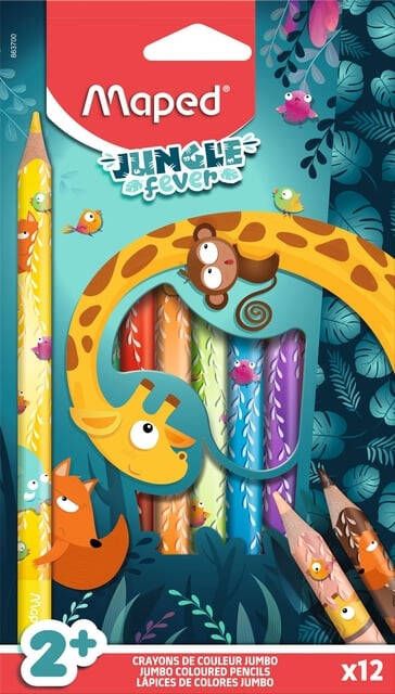 Maped Kleurpotlood Jungle Fever jumbo setà 12 kleuren
