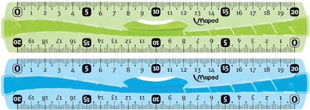 Maped decimeterlat Flex dubbele decimeter 20 cm