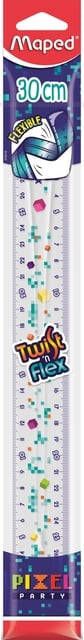 Maped Liniaal Pixel Party Twist'n Flex 30cm transparant