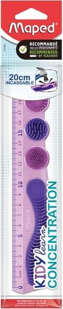 Maped Liniaal Kidy Learn Concentration 20cm paars