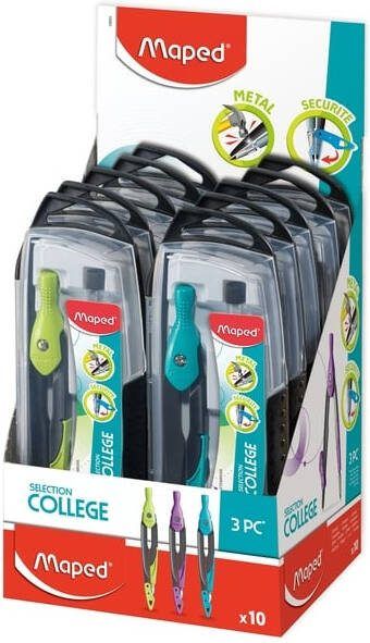 Maped Passer Metal Open 3-delig displayà 10 stuks assorti - Foto 1