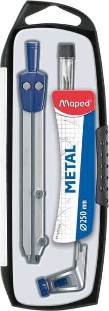 Maped passer Start 3delige passerdoos met 1 passer Start 1 universeel inzetstuk en 1 kokertje potloodst
