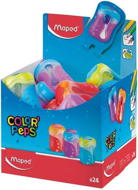 Maped Puntenslijper Color'Peps 2gaats displayá 24 stuks assorti