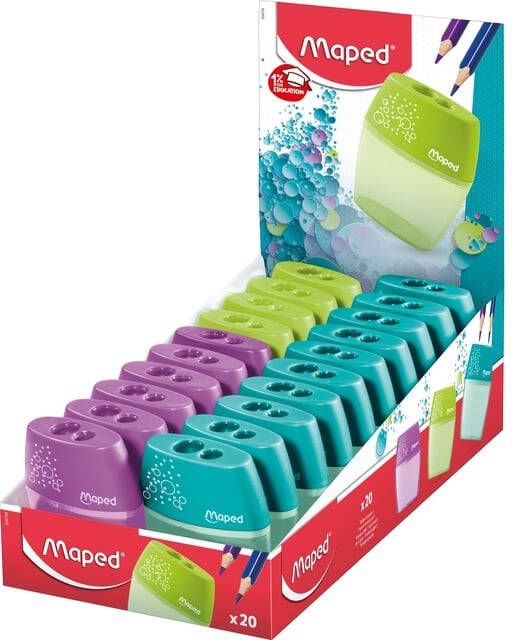 Maped Puntenslijper Shaker 2-gaats displayà 20 stuks assorti