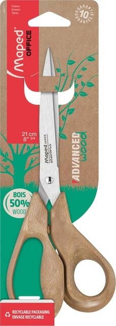 Maped Office Advanced Wood schaar 21 cm asymmetrisch