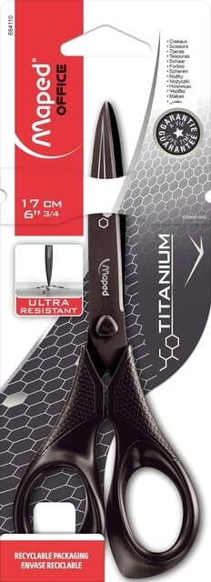 Maped Office Maped schaar Titanium 17 cm symmetrische ogen op blister