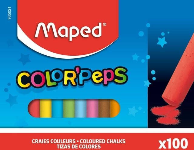 Maped Schoolbordkrijt Color'Peps doos Ã¡ 100 stuks assorti