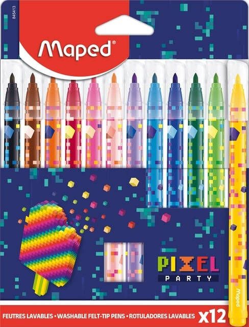 Maped Viltstift Pixel Party set Ã  12 kleuren