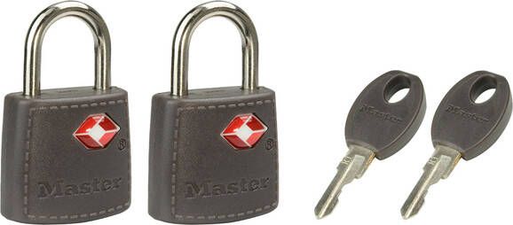 Master Lock Hangslot Masterlock 2 gelijksluitend ABS cover TSA assorti in willekeurige kleur 30mm