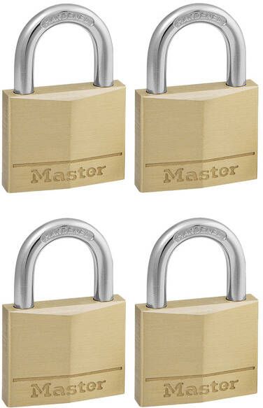 Master Lock Hangslot MasterLock 4 gelijksluitend messing 40mm