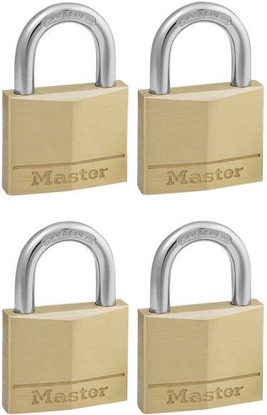 Master Lock Hangslot MasterLock 4 gelijksluitend messing 50mm