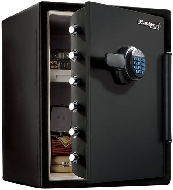 Master Lock Kluis MasterLock brandvrij en waterdicht electronisch combi-slot XXL zwart ZA62