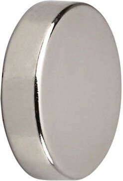 Maul neodymium schijfmagneet ft 12 x 3 mm trekkracht 2 5 kg zilver blister van 10 stuks - Foto 2