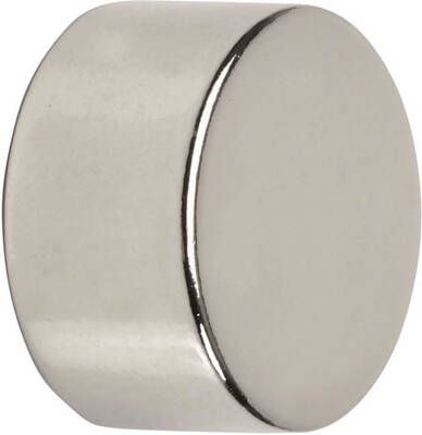 Maul neodymium schijfmagneet ft 15 x 10 mm trekkracht 8 kg zilver blister van 4 stuks - Foto 3