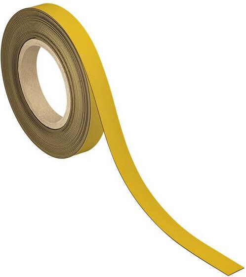 Maul magnetisch etiketband beschrijf- en wisbaar 10mtx20mm geel
